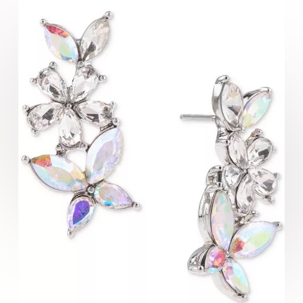 NWT | INC International Concepts | Crystal Buttergly Cluster Stud Earring